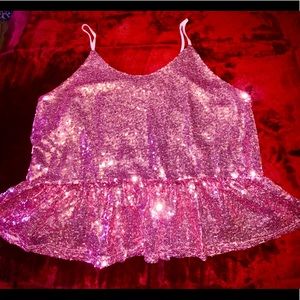 Pink sparkly top